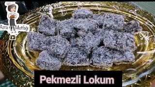 LOKUM TARİFİ  💯☕Kışın çayın kahvenin yanına çok yakışacak Pekmezli Lokum Tarifimmm#lokumtarif