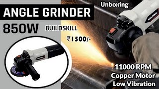 BUILDSKILL Angle Grinder 850W,11000 RPM,Copper Armature Polishing and Cutting, Grinding Machine