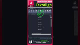 ✅  Autocad Short - 54, Text Align