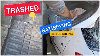 abandoned white car: Peugeot 206 |first wash in years!|car detailing restoration