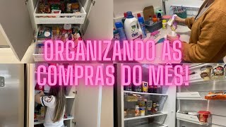 ORGANIZANDO AS COMPRAS - FAXINA NOS ARMÁRIOS E GELADEIRA! | ROTINA DE DONA DE CASA.