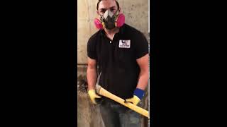 Interior waterproofing day one jackhammer (Wet Seal Waterproofing)