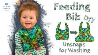 FEEDING BIB WITH POCKET DIY | Ultimate Beginner Friendly Baby Bib with FREE PATTERN