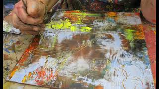 Abstract Painting with Oil/Cold Wax in France