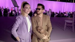 Cara Delevingne, Orlando Bloom, Ashley Benson, Toni Garrn and more front row for the Hugo Boss show