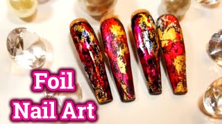 Multi-Colored Foil Nails | Vibrant Foil Nail Art | Foil Nail Design | Foil Transfer Nail Art