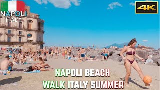 4k Beach Walk - Naples Italy - Napoli Beach - June 2022 🇮🇹