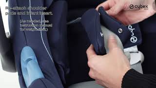 CYBEX USA Aton G / Aton G Swivel Tutorial - How to Remove and Install the Car Seat Cover