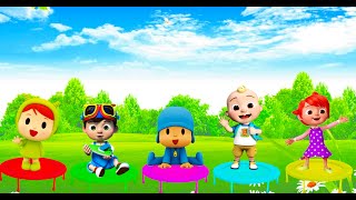 Five little monkeys | 5 little monkeys jumping on the bed - Coco Song,  Pocoyo