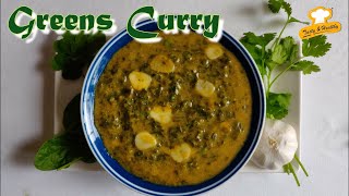 Greens Curry Recipe | Spinach Curry | Palak ka saag | Healthy Greens Curry