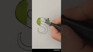 Drawing Letter S - Alphabet Lore Lower Case