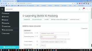 2 moodle admin cara membuat course baru