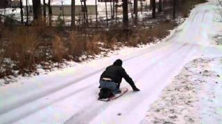 Duane sliding down the street