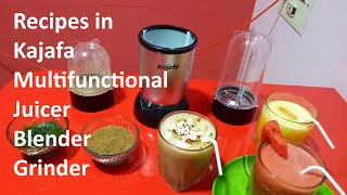 Kajafa Multifunctional Juicer Grinder Blender Recipes