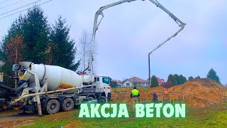 Budowa domu 2023. Betonowanie ścian fundamentowych z bloczka zalewowego domu parterowego. Beton 👷‍♂️