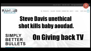 Hammer bullets Steve Davis unethical shot Giving Back TV