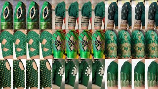 🌈green blouse designs 2024/green colour sleeves design/baju ki design/sleeves design/blouse design