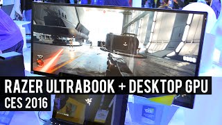 Razer Blade Stealth + Razer Core + Ultrawide Monitor = Win? | CES 2016