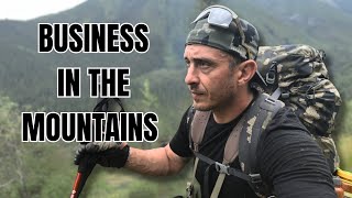 TALKING BUSINESS WHILE HUNTING IN THE MOUNTAINS