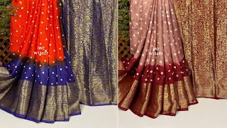 Chinniya Crape Silk Hand Made Bandhini Saree | Free Shipping | Wholesale Price