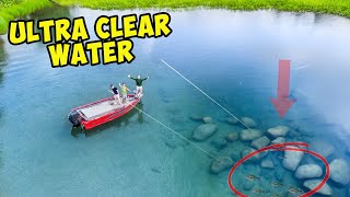 Fishing CRYSTAL CLEAR WATER For BIG FISH!