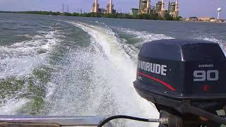 19' kenner tunnel v 90hp johnson evinrude crossflow v4