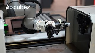 Lathe #Automation Simulator with the Acubez™️ 1000+ | automatic CNC tending robot at EMO 2021