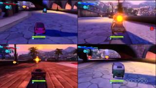 Cars 2 Multiplayer Gameplay - 4 players PS Xbox PC wii DS