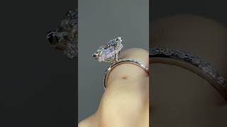 4ct Princess Shape Diamond 2mm Engagement Ring - "Madison"