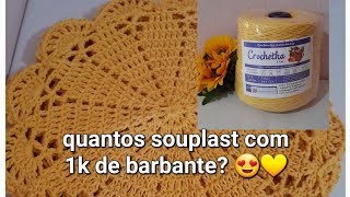 minha produção de souplast com 1k de barbante 😍💛😊