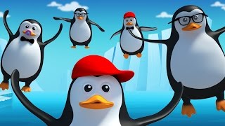 five little penguins | nursery rhymes | kids songs | 3d rhymes | baby videos