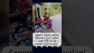 Momen Kurir Antar Paket Diaerah Pegunungan #berita #kurir #jntexpress #shorts #beritaviral #trending