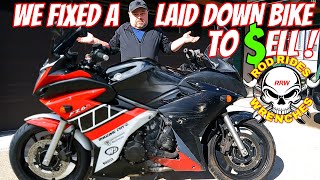 We Fixed A Laid Down Bike To Sell! Yamaha FZ6R