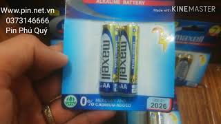 Pin tiểu AA maxell alkaline LR6 vỉ 2 viên