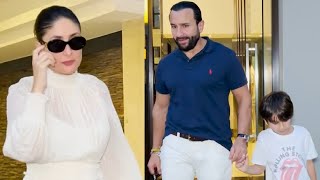 Kareena Kapoor With Saif Ali Khan And Kids Taimur & Jeh Ali Khan Spotted At Innaya Birthday Party