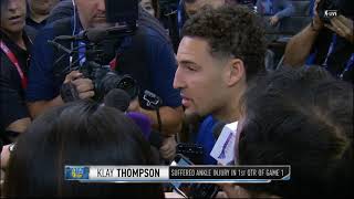 Klay Thompson Gives Injury Update For Game 2 | Cavaliers vs Warriors NBA Finals | June 2, 2018