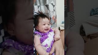 Unang halakhak ni baby🤣 #laughtrip  #myprincess #imblessed #laughing #loveubaby #shortvideo