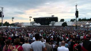 A look at the largest "Wall" ever constructed for The Wall concert Quebec City -7-21-12