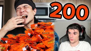 200 Reese's Cup's in 30 Minutes Reaction