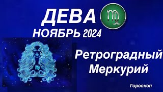 ДЕВА ♍️ НОЯБРЬ 2024. РЕТРОГРАДНЫЙ МЕРКУРИЙ.