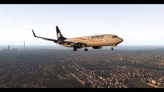 X-plane11 B737 approaching Toronto Pearson International Airport in HD