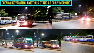 Chennai Koyambedu CMBT Bus Stand at Early Morning | SETC | TNSTC | KSRTC | AK VLOGS AND TRAVELS