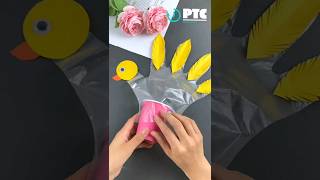 Amazing Ballon Bird with waste Polythene Bag/hand gloves 🦜🐦 #trending #viral #ytshorts #shorts