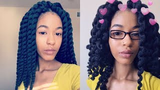 2-in-1 BACK TO SCHOOL Hairstyle! (Unraveling Crochet Twists/Havana or Santiago Twist Out)