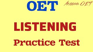 OET LISTENING ONLINE PRACTICE SESSION | PART_B | #oet #oetexam #oetlistening