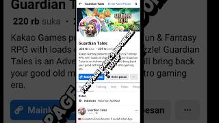 FanPage Resmi Guardian Tales Indonesia Di Tutup #guardiantales #shorts