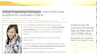 8 MLM Prospecting Techniques: How to find a new prospects for cooperation in MLM…