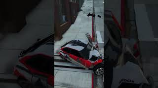 Cars brakes failed and then... #shorts #satisfying #gaming