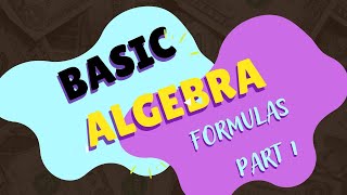 BASIC ALGEBRA FORMULAS part 1 #shorts #ytshorts #trending #viral #education