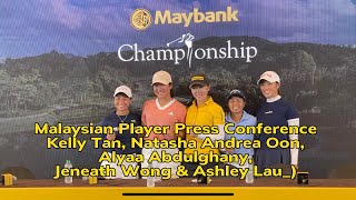 MAYBANK Championship 2023 - Malaysian Player Press Conference